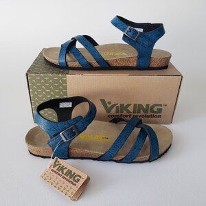 Viking Size 40 Angelo Ocean Emboss Sandals New In Box NIB NWT